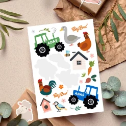 Personalizowane naklejki z traktorami FARMA