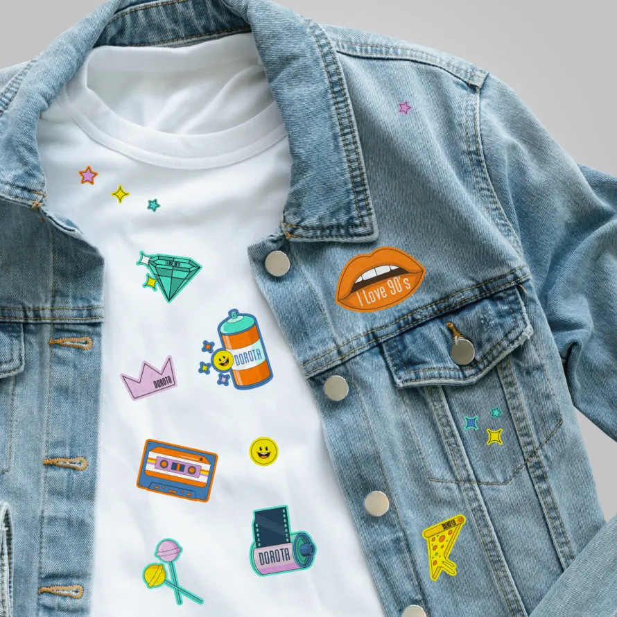 Personalizowane naprasowanki z imieniem I LOVE 90'S