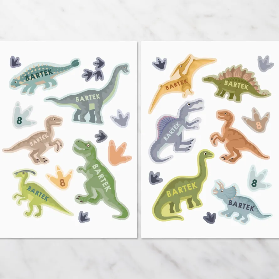 Personalizowane naprasowanki DINOZAURY