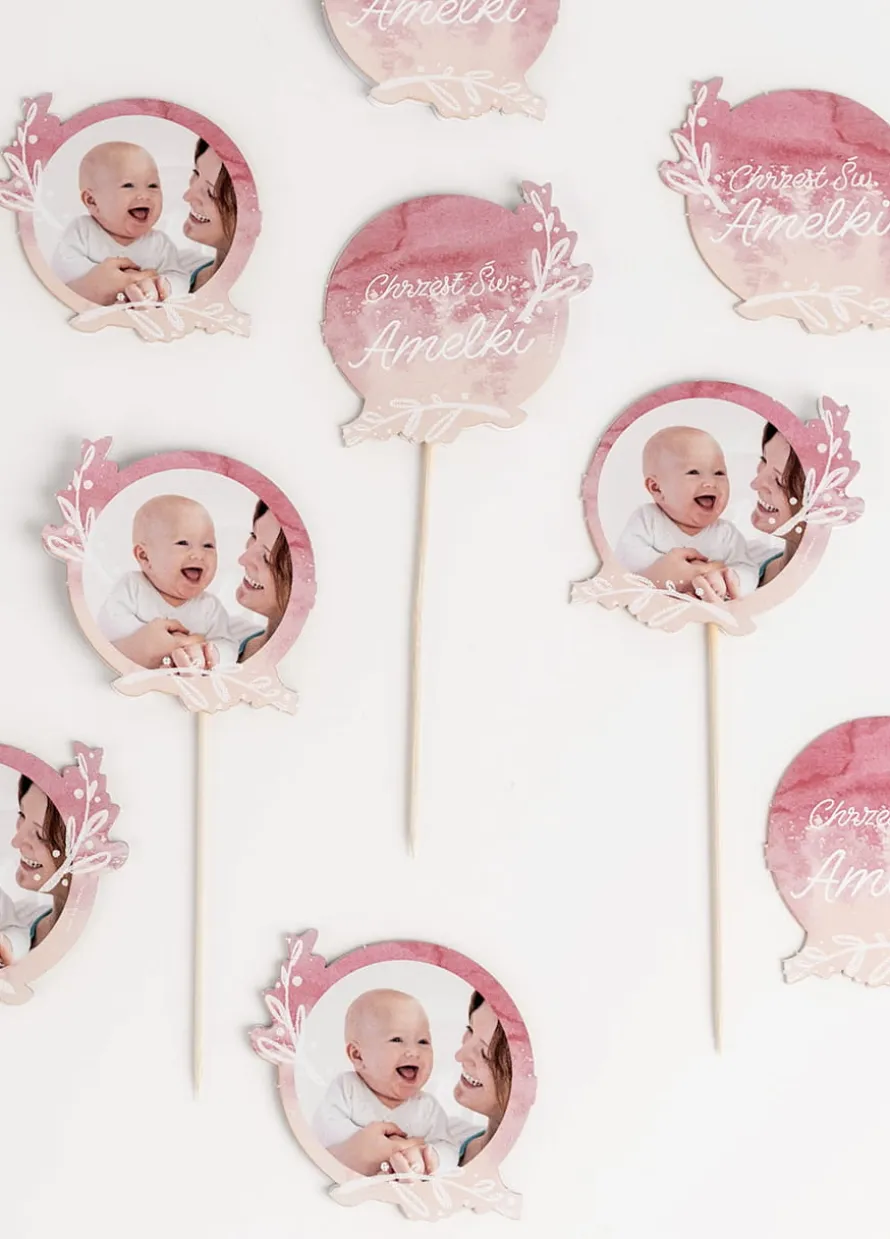 Personalizowane pikery NA CHRZEST dla dziewczynki