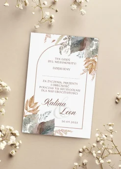 Personalizowane podziękowania dla gości BOHO