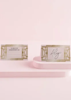 Personalizowane winietki na urodziny GLAMOUR różowe (15szt.)