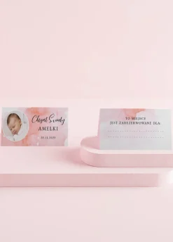 Personalizowane winietki na CHRZEST DZIEWCZYNKI