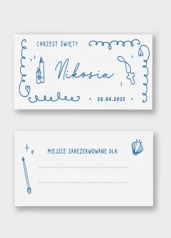 Personalizowane winietki NA CHRZEST chłopca 15 szt.