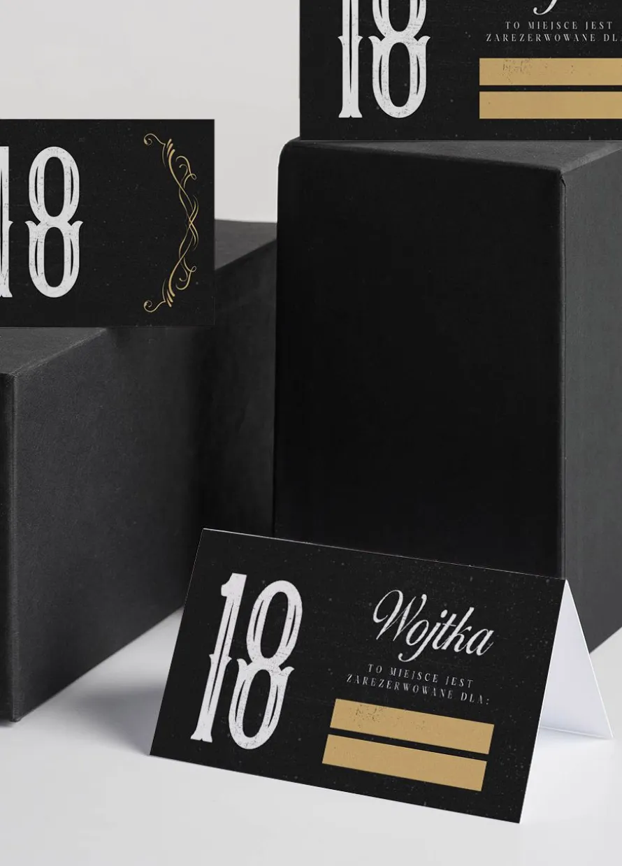 Personalizowane winietki na 18 DLA CHŁOPAKA (15szt.)
