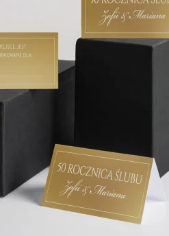 Personalizowane winietki złote NA 50 ROCZNICĘ ŚLUBU