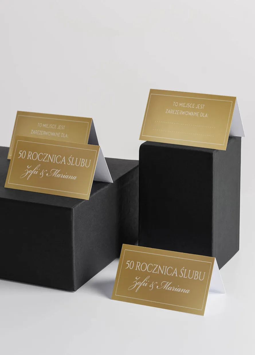 Personalizowane winietki złote NA 50 ROCZNICĘ ŚLUBU