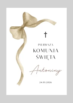 Personalizowane zaproszenie komunijne