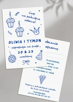 Personalizowane zaproszenie na PODWÓJNE URODZINY
