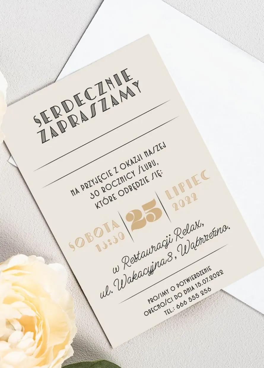 Personalizowane zaproszenia na 30 ROCZNICĘ ŚLUBU
