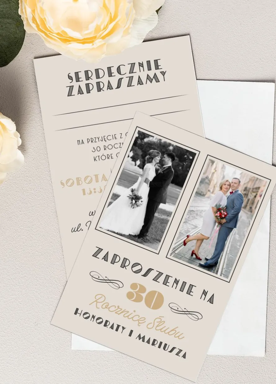 Personalizowane zaproszenia na 30 ROCZNICĘ ŚLUBU