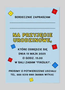 Personalizowane zaproszenia na urodziny chłopca