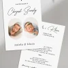 Personalizowane zaproszenie na CHRZEST BLIŹNIĄT