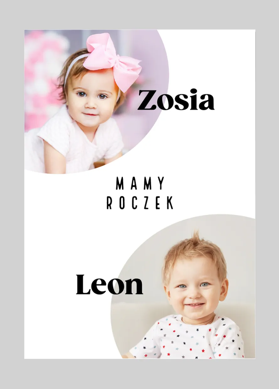 Personalizowane zaproszenia NA ROCZEK BLIŹNIĄT