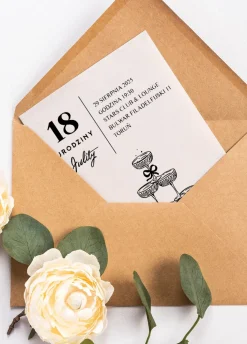Personalizowane ZAPROSZENIA URODZINOWE z kalką