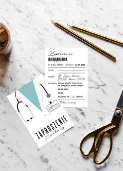 Personalizowane zaproszenie na urodziny LEKARZA