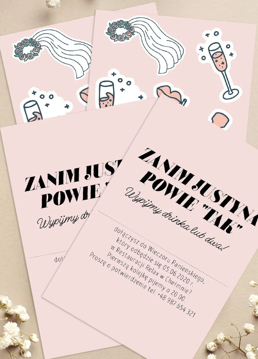 Personalizowane zaproszenia na panieński ZANIM POWIE TAK