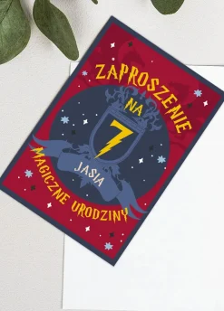 Personalizowane zaproszenia na urodziny MAŁEGO CZARODZIEJA
