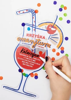 Personalizowane zaproszenia na imprezę emerytalną EMERYTURA (6szt.)