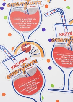 Personalizowane zaproszenia na imprezę emerytalną EMERYTURA (6szt.)