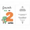 Personalizowane zaproszenia na 2 urodziny KROKODYLEK