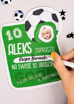 Personalizowane zaproszenia piłkarskie URODZINY PIŁKARZA (6szt.)