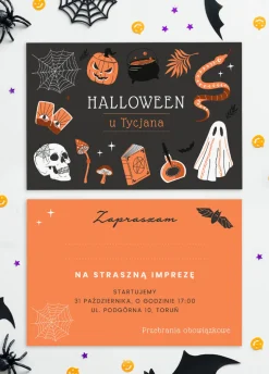 Personalizowane ZAPROSZENIA NA HALLOWEEN