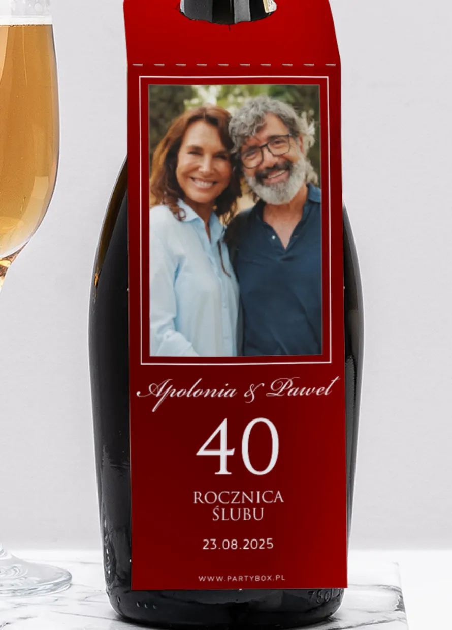 Personalizowane zawieszki na alkohol RUBINOWE GODY