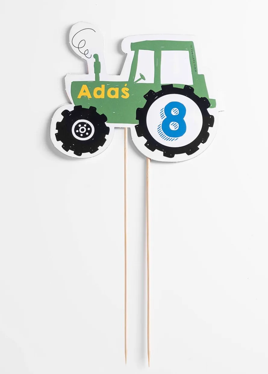 Personalizowany topper na tort TRAKTOR