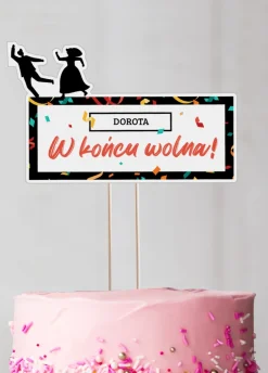 Personalizowany topper na TORT ROZWODOWY