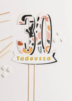 Personalizowany topper na tort 30 urodziny