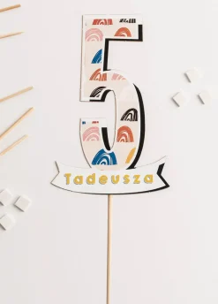 Personalizowany topper na tort na 5 URODZINY