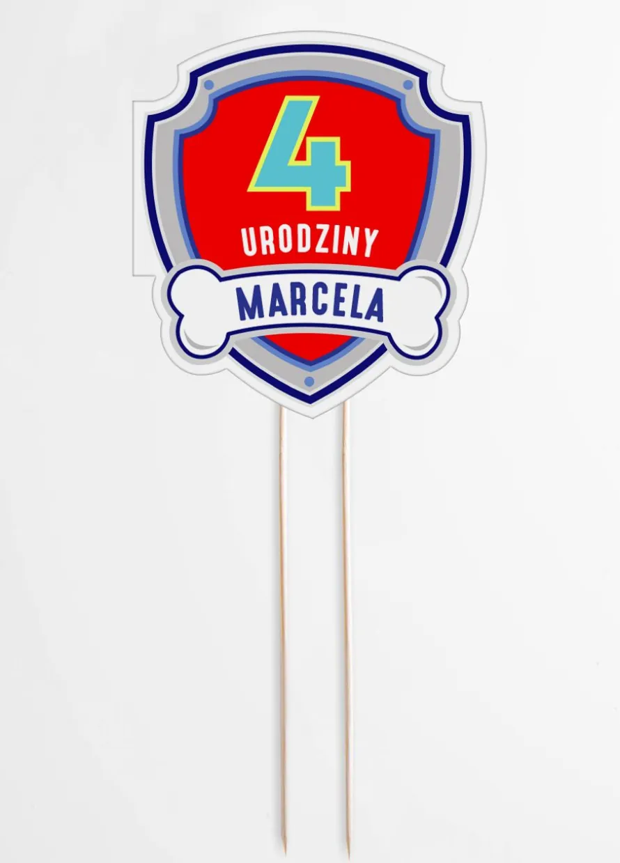 Personalizowany topper na urodziny w stylu PSI PATROL