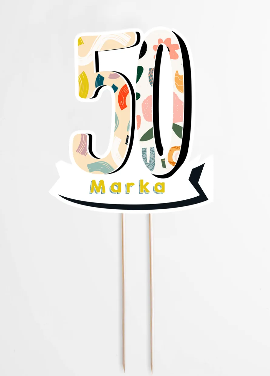 Personalizowany topper na 50 URODZINY