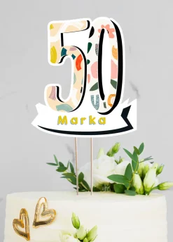 Personalizowany topper na 50 URODZINY