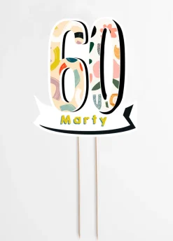 Personalizowany topper na 60 URODZINY