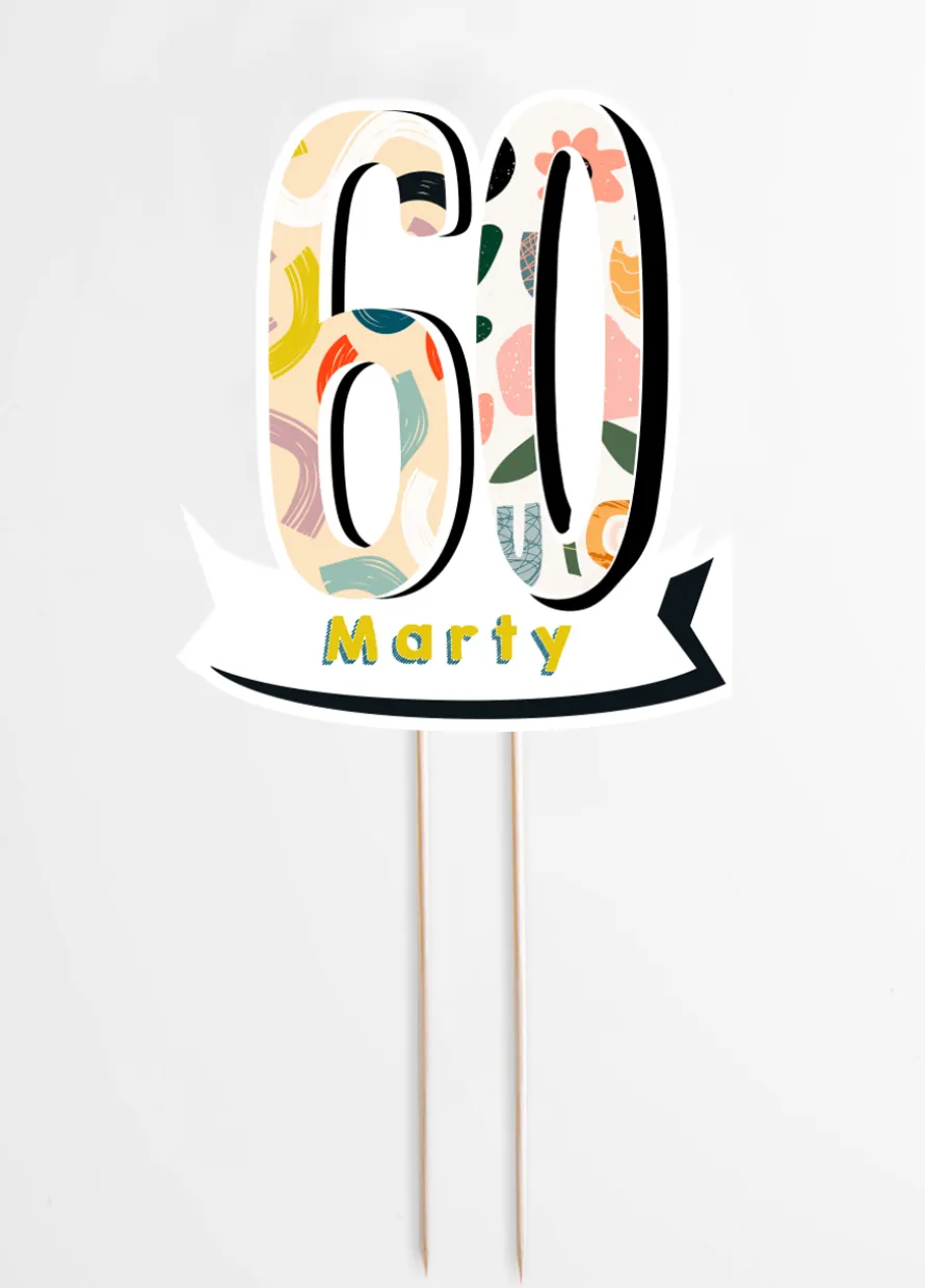 Personalizowany topper na 60 URODZINY