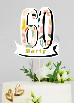 Personalizowany topper na 60 URODZINY