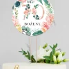 Personalizowany topper 70 urodziny KWIATY