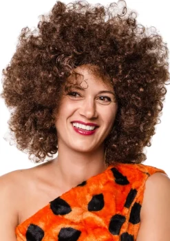 Peruka AFRO brązowa