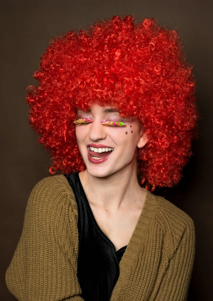 Peruka AFRO czerwona