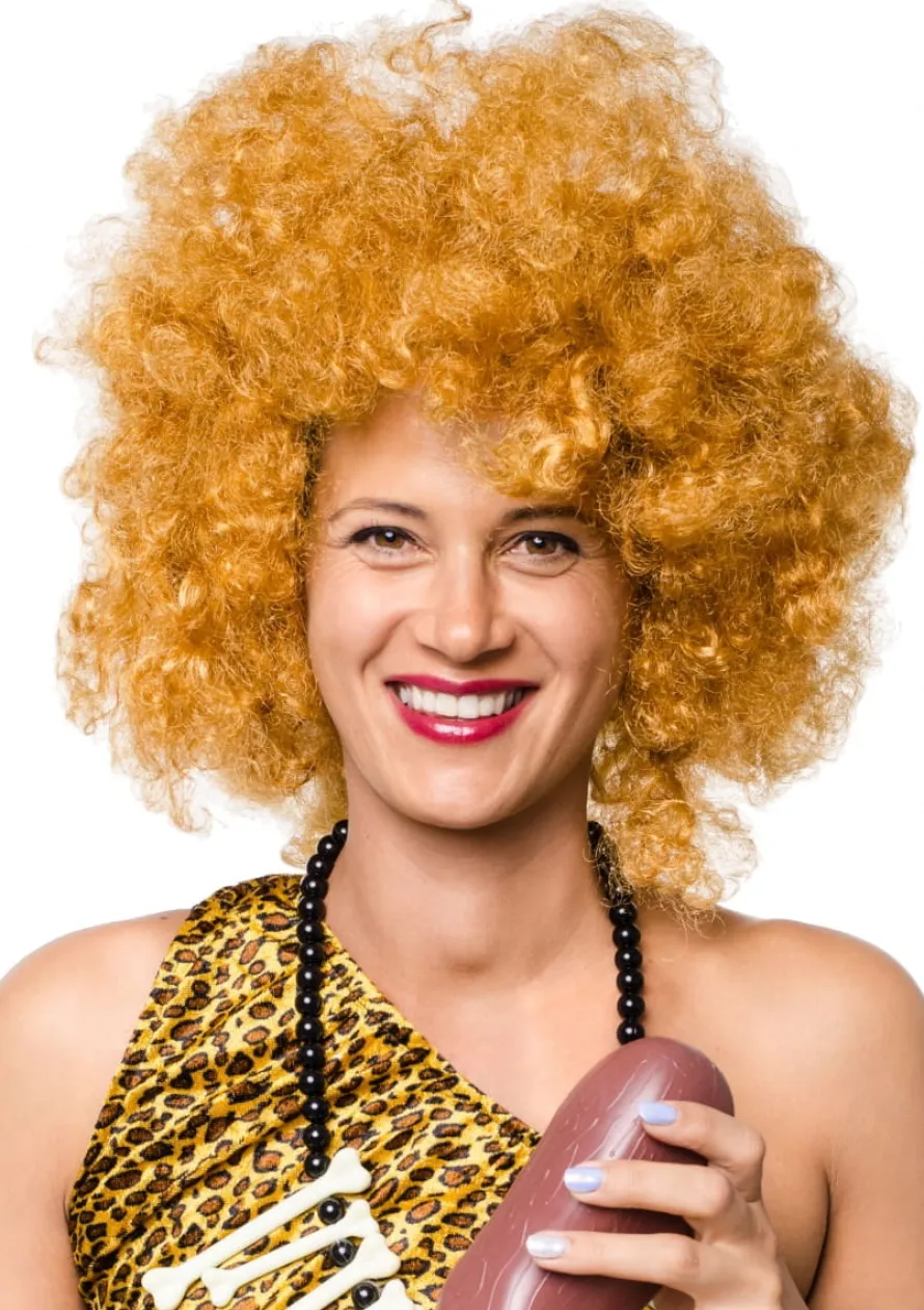 Peruka AFRO jasnobrązowa