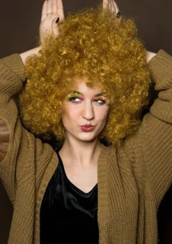 Peruka AFRO jasnobrązowa