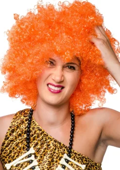 Peruka AFRO pomarańczowa