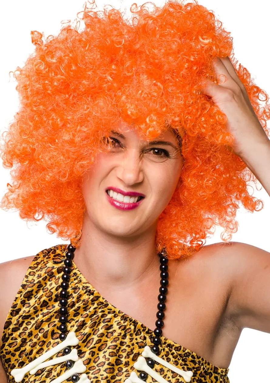 Peruka AFRO pomarańczowa