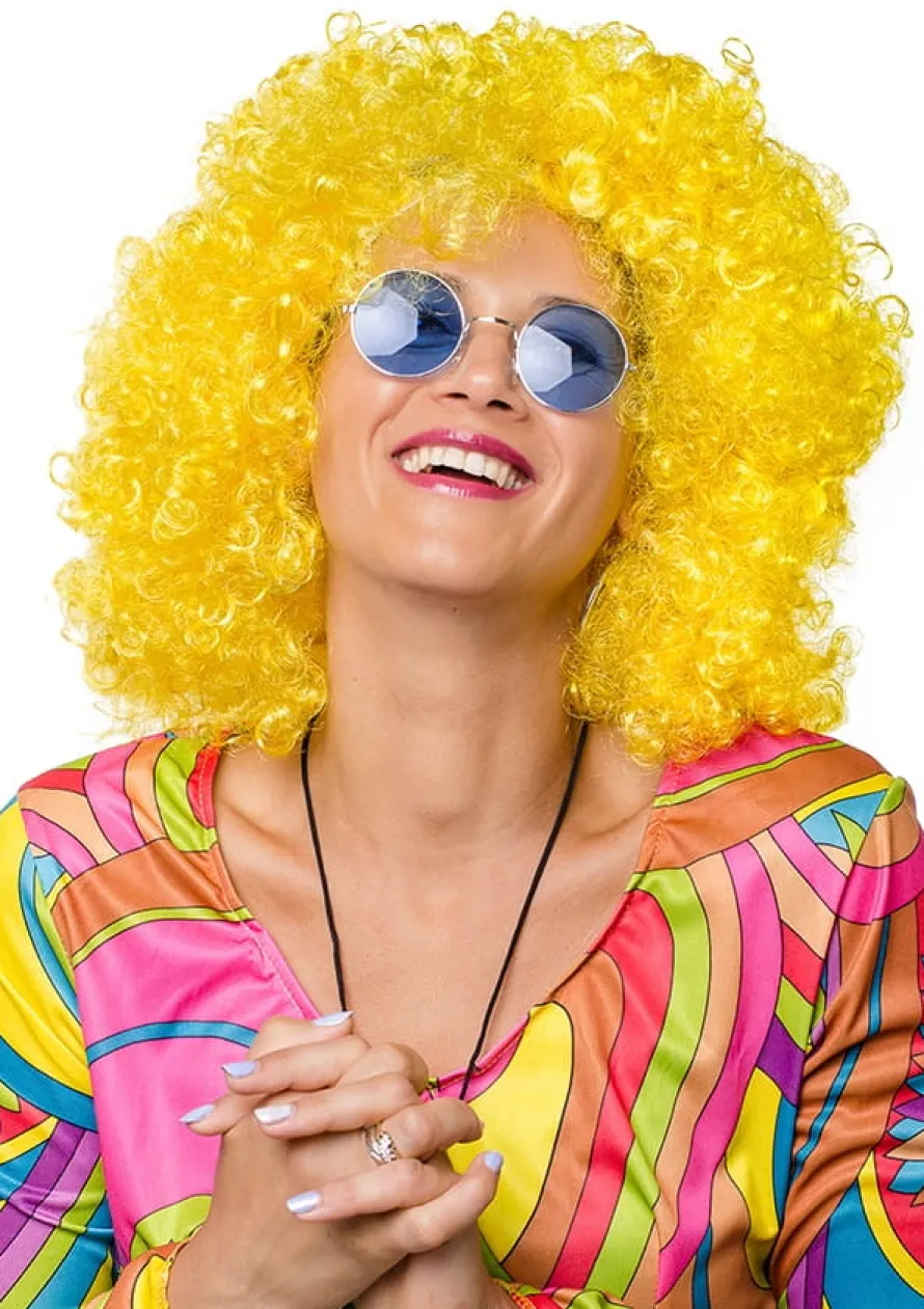 Peruka AFRO żółta