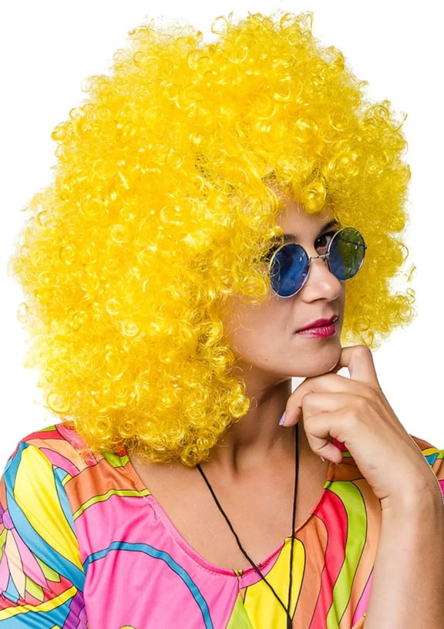 Peruka AFRO żółta