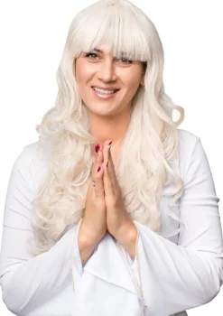 Peruka Blond Damska ANABELL Peruka Długa Peruka Na Halloween Peruka Na Bal Karnawałowy
