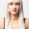 Peruka blond długa z grzywką AGNES