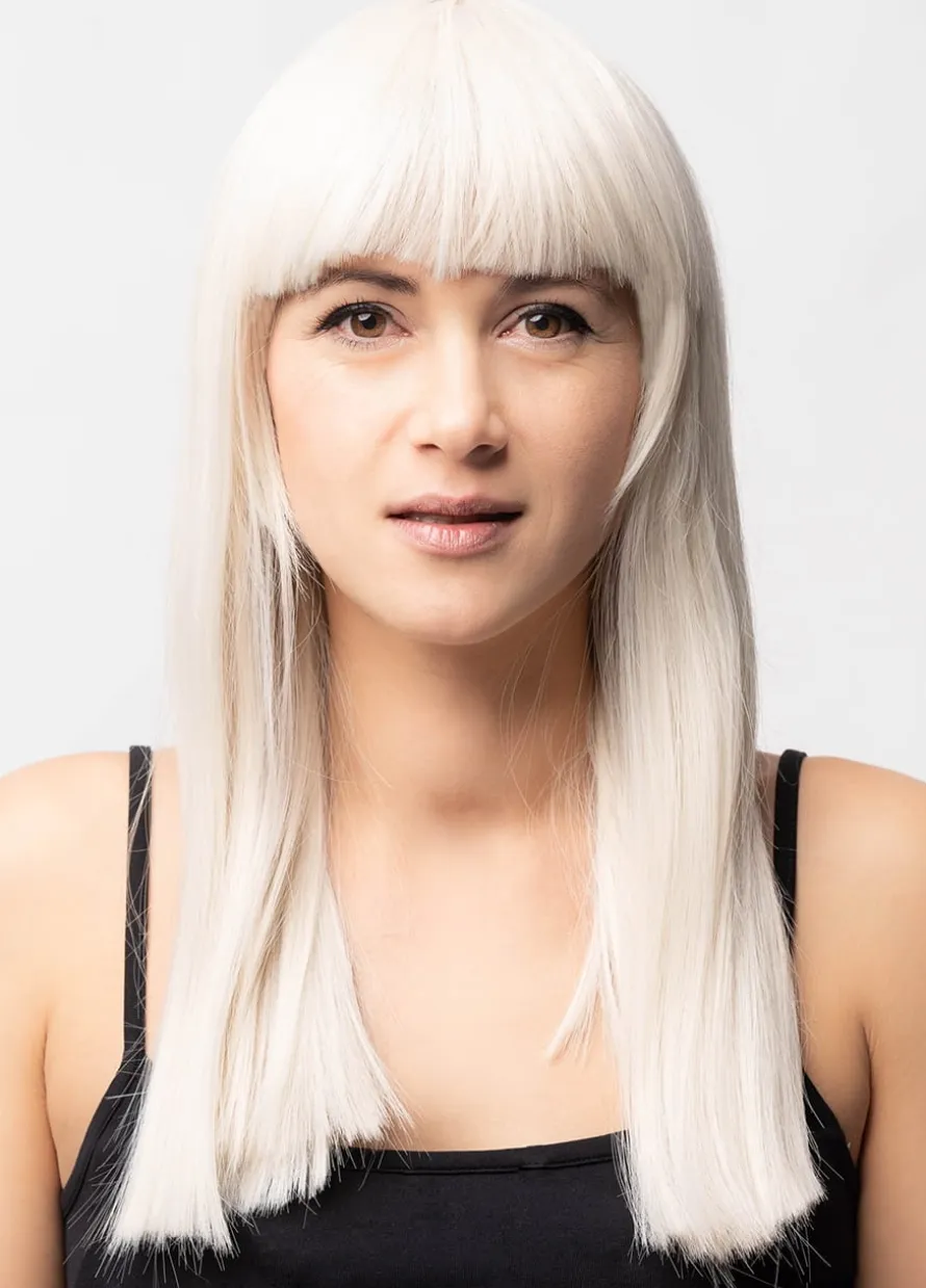 Peruka blond długa z grzywką AGNES
